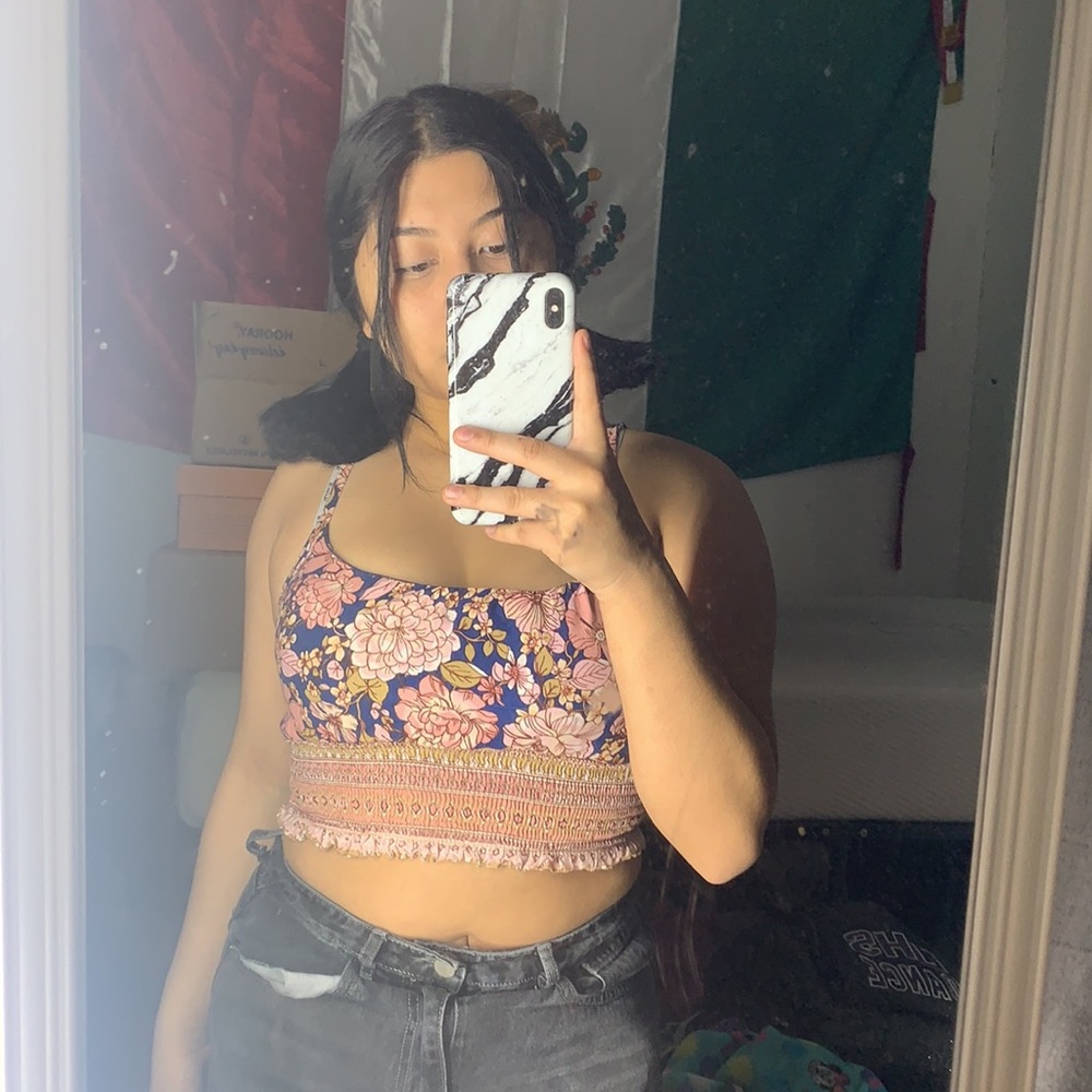 floral crop top